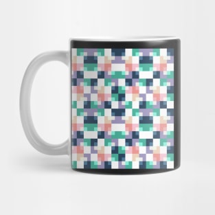 Mid Mod Square Garden Turquoise Blue Mug